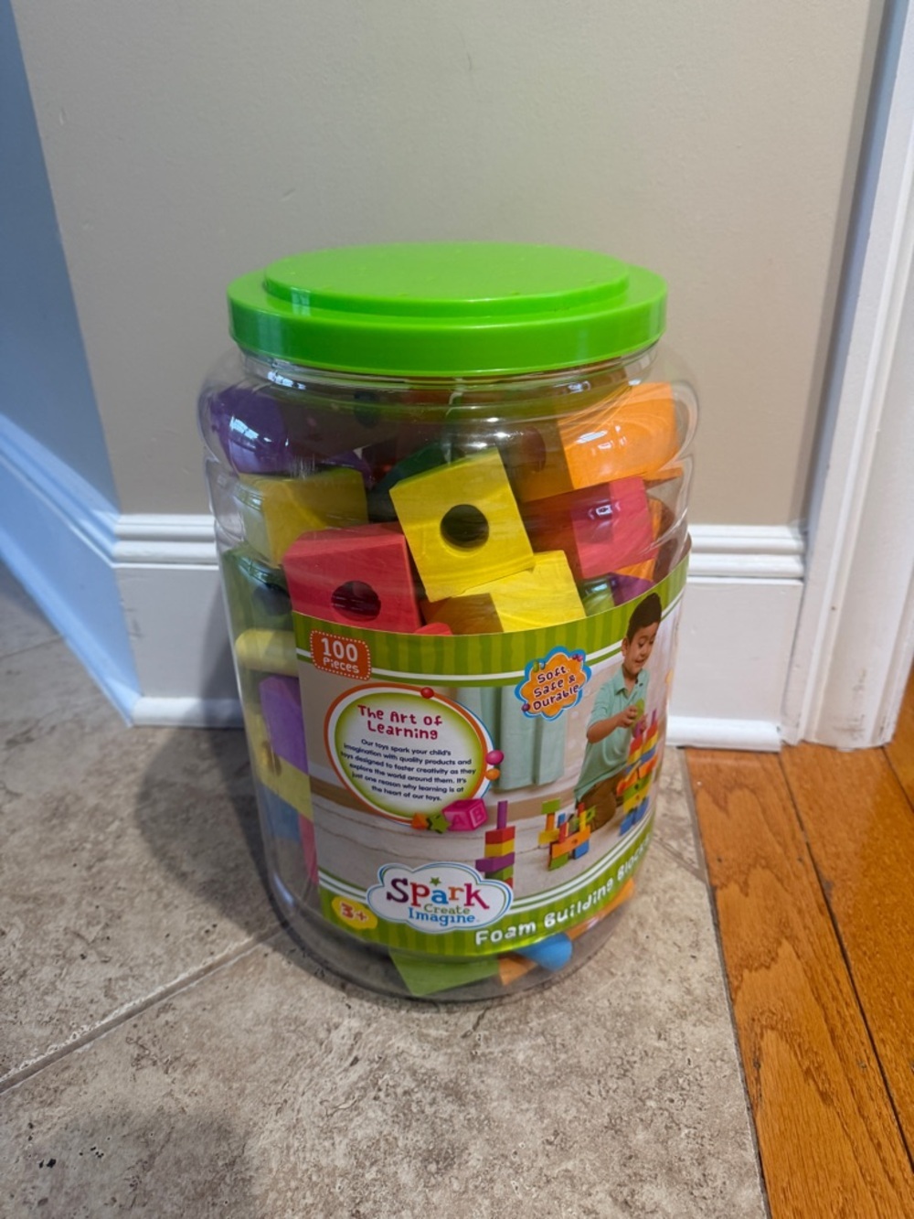 Spark Create Imagine Foam Building Blocks - Bright Multicolor Set Toddlers Kids